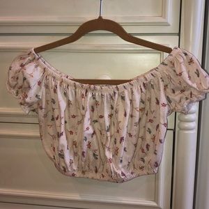 Off the shoulder crop top